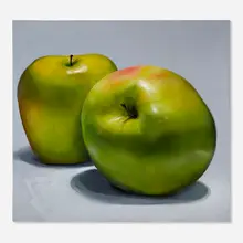 Tom Seghi, 2 Yellow Apples, 1991, acrylic on canvas