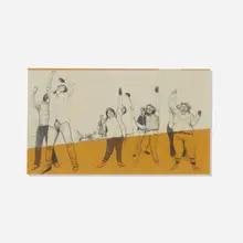 Rob Thom, Black Power Exercises, 2004, graphite on collaged paper
