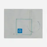 Dwinell Grant, Blue and Green Abstraction, 1941, colored pencil on paper