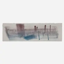 Untitled (Monotype) by Harry Bertoia, 1956-59, monotype on rice paper, sold Jan 2023