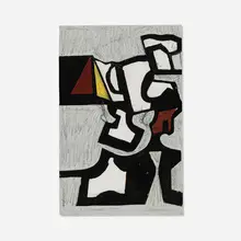 Nell Blaine, Toys, gouache, oil and graphite on paper laid to paper board