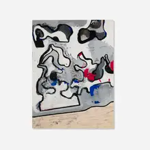 Nell Blaine, Gray Abstraction, c. 1940, gouache on paper