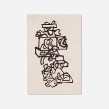 Nell Blaine, Abstraction, c. 1940, marker on paper