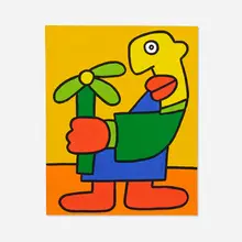 Thierry Noir, Je presse le pas dans la dernière ligne droite, j’arrache le bitume, 2012, acrylic on canvas
