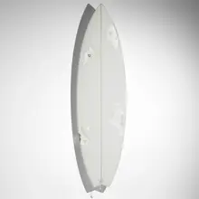 Eroded Surfboard by Daniel Arsham, 2021, resin, fiberglass, quartz crystals and selenite surfboard, sold Jan 2023