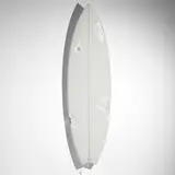 Daniel Arsham, Eroded Surfboard, 2021, resin, fiberglass, quartz crystals and selenite surfboard