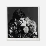 Larry and Bobby Kissing by Robert Mapplethorpe, 1979, bromoil gelatin silver print, sold Jan 2023