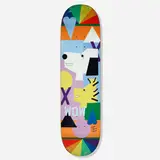 Nina Chanel Abney, Peanuts skateboard deck, 2018, screenprint on 7-ply maple