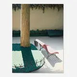 Manuel Amado, The Red Bench, 1988, oil on canvas