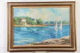 Albert Cragoni, Seaside, circa 1960, Oil on canvas
