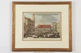 Italian School, Pair of Double-Page Engravings that Offer Views of Venice's Festivities, Two hand-colored engraving by Domenico Lovisa (1690-1750) entitled "Campo di San Zaccaria con la funzione del giorno di Pasqua" (an easter procession in Venice) and Teodoro Viero (1740-1819) entitled "Campo di S