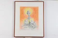 Pat Oliphant, Three Candidates, 2008, Etching with Chin Colle