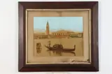 Paolo Salviati, Panorama e Gondola, Large hand-colored albumen photograph of Paolo Salviati's Studio