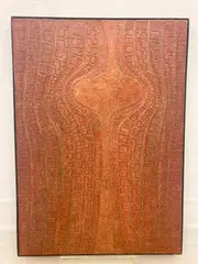 Estuardo Maldonado, Superficie Continua, 1965, Encaustic painting (ie, hot wax painting) on board