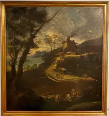 Alessandro Magnasco, Landscape with Figures, Oil on canvas