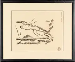 Hugo Kunz, St, Lithograph as published in "Krieg und Kunst : Original-Steinzeichnungen der Berliner Sezession." With publisher's monogram