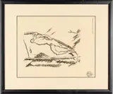 Hugo Kunz, St, Lithograph as published in "Krieg und Kunst : Original-Steinzeichnungen der Berliner Sezession." With publisher's monogram