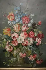 Russian School, Bouquet of Spring Flowers, Oil on canvas