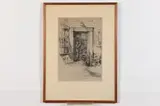 Alexander Alex Aladar Blum, Curiosity Shop, Etching on paper