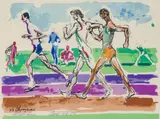 LeRoy Neiman, American track runner Jim Ryan (Munich Suite)