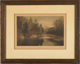Wallace Nutting, Mt, Unusual hand-colored photograph