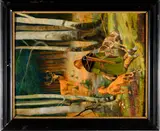 Franz van den Huevel, Saint Hubert, Oil on artist board