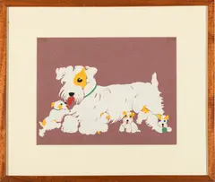 Clara Tice, Terriers, Color silkscreen print