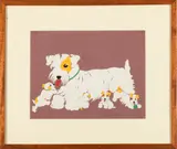 Clara Tice, Terriers, Color silkscreen print