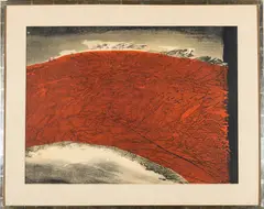 Carl Morris, Red Floe, circa 1962, Ink signed lower left hand corner