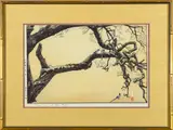 Tōshi Yoshida, Plum Tree and Blue Magpie