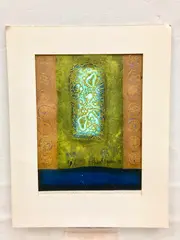Tajima Hiroyuki, Wall in Ancient City, 1975, Color woodblock titled, signed and dated in pencil