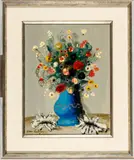 Jean Calogaro, Flori, circa 1965, Oil on canvas