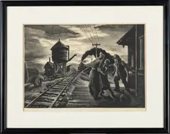 Thomas Hart Benton, Morning Train, 1943, Lithograph on paper