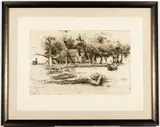 Trevor Southey, Boatman, Limited edition etching pencil numbered 6/60, titled, hand signed