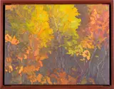 Thomas Allen Paquette, Millay Autumn IV, Oil on board mounted on a likely birch panel