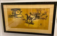 Lebadang Hoi, Young Lady on Horse, Limited edition pencil signed and numbered 228/355 lithograph