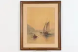 Granville Perkins, Ships at Sea at Sunrise, circa 1870, Watercolor on paper