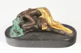 Miguel Fernando Lopez, Sleeping Woman, On black marble oval base