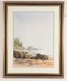 Trevor J. Tebbs, Coastal Scene, Watercolor on paper