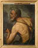 Gladiator Profile by Continental School, Oil on canvas, sold Apr 2022