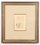 Sur la Plage a Berneval (On the Beach at Berneval) by Pierre-Auguste Renoir, Etching and drypoint printed in black ink on cream laid paper, sold Apr 2022