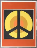 Thomas Whelan Benton, Peace Symbol Series # 4, 1965, Limited edition serigraph hand-signed, dated, and numbered 18/36 by the artist in pencil