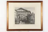 Luigi Rossini, Six Framed Roman Architecture Etched Plates, circa 1820, Each engraving is titled, plate signed and dated