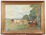 Jenny Montigny, Pastoral Scene, Oil on canvas