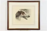 Kurt Meyer-Eberhardt, "Borzoi Head", With annotation indicating it is "an original engraving."