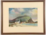 John Leary, Seascape view, 1997, Watercolor on paper