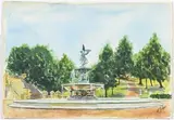R. Dodge, Prospect Park, circa 1962, Ink signed lower right hand corner