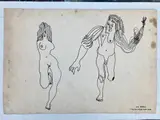 John W. Boyce, Read from Right to Left, Ink drawing on heavy cotton paper