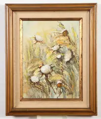 Wanda Faust, Thistles in Thorns, Acrylic on canvas