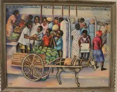 Marcelio, Market Day, 1974, Oil on canvas